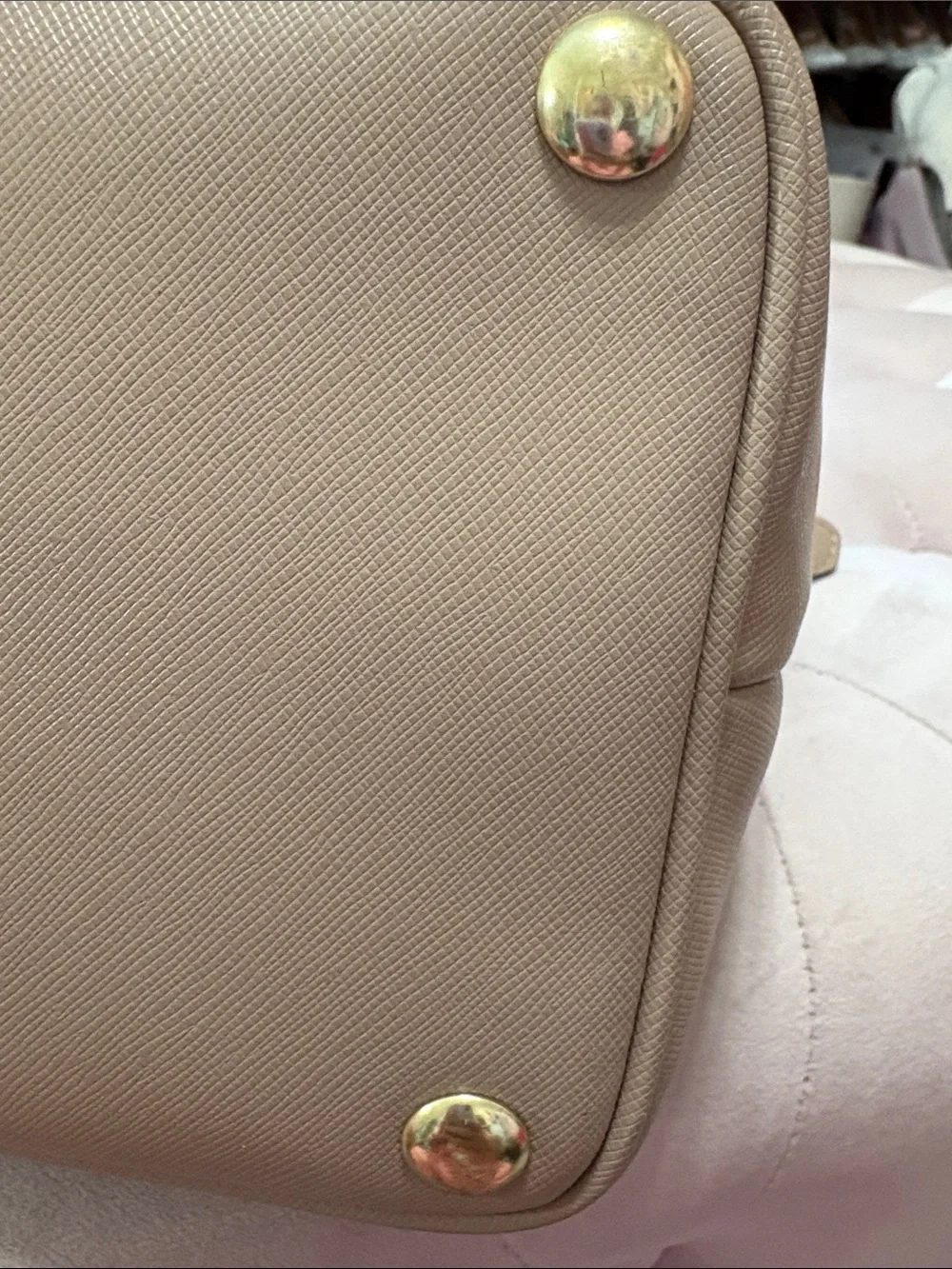 Coach Dome Satchel in Light Beige with Gold Hardware